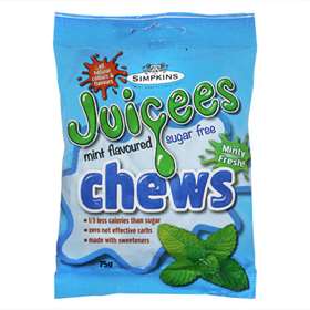 Simpkins Sugar Free Juicees Mint Flavoured Chews 75g