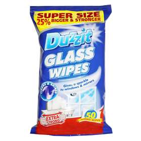 Duzzit Glass Wipes 50 Jumbo