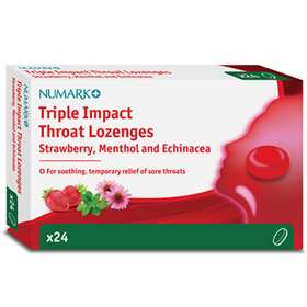 Numark Triple Impact Throat Lozenges Strawberry 24