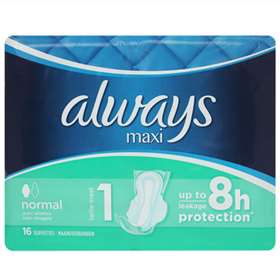 Always Maxi Normal Sanitary Towels with Wings 16