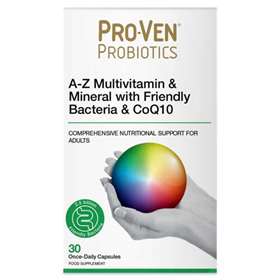 ProVen Probiotics A-Z Multivitamins and Minerals with friendly Bacteria and CoQ10 30 Capsules