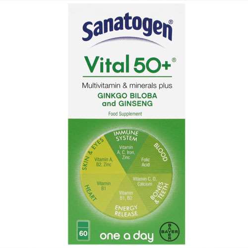 Sanatogen Vital 50+ 60 Tablets ExpressChemist.co.uk Buy Online