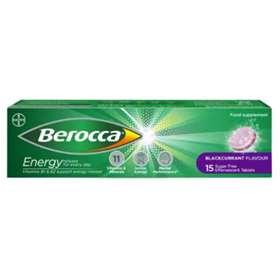 Berocca Food Supplement Blackcurrant Flavour 15 Tablets