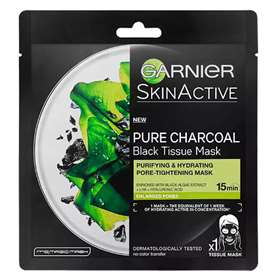 Garnier SkinActive Pure Charcoal Black Tissue Mask x1
