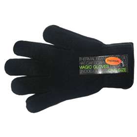 Large Magic Thermal Gloves Black 1 Pair