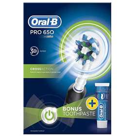 Oral B Pro 650 Cross Action Toothbrush Black