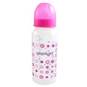 Griptight 0+ Months Feeding Bottle 250ml Pink