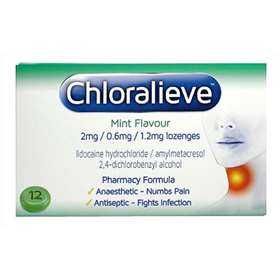 Chloralieve Mint Sore Throat Lozenges 12