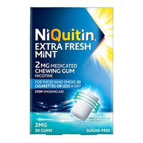 NiQuitin Extra Fresh Mint Gum 2mg 30 Pieces