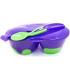 Griptight Food Bowl With Spoon Purple