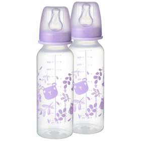 Tommee Tippee Essentials 2 Decorated Bottles 3m+ Purple