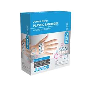 Aero Healthcare Junior Strip Plastic Bandages 40Junior Strip Plastic Bandages 40