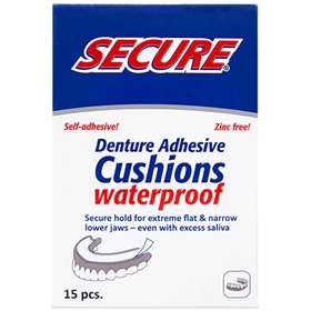 Secure Denture Adhesive Cushions Lowers Strips 15