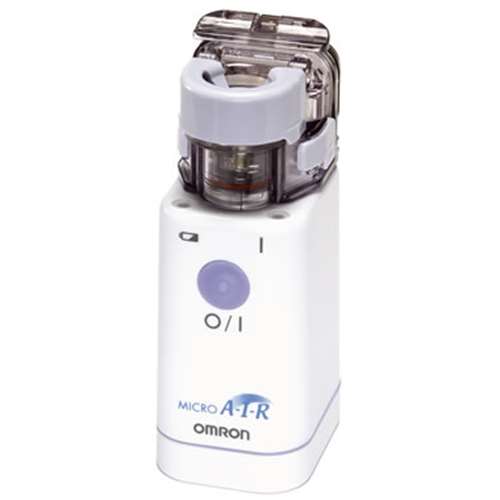 Omron Microair Ultrasonic Nebuliser. Offers optimum mobility  Low power consumption - battery life up to 4 hours  Effective at all angles - even lying down  Soundless and discreet  Simple one button operation  High efficiency enables shorter treatment time      Click here for spare parts for this machine...