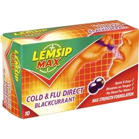 Lemsip Max Strength Cold & Flu Direct Blackcurrant x10