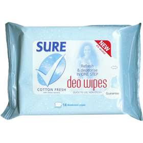 Sure Deo Wipes Cotton 14s