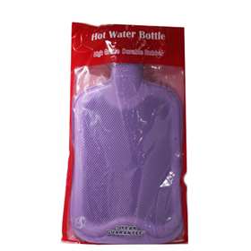 Hot Water Bottle Double Ribbed Purple
