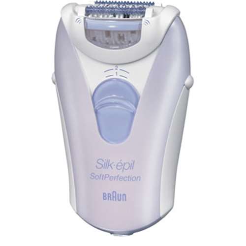 Braun Soft Perfection -  Easystart Epilator. If you would like smooth legs, underarms and bikini line for weeks and you just do not have time to use a shaver every few days, then the  Braun Silk-epil SoftPerfection  may be the new way for you to remove your unwanted hair.     A little scared of the idea of epilating?  Braun's trademarked  SoftPerfection  four-way moving softners massage the skin both before and after the hairs are removed. This stimulates the skin and minimises discomfort.     Removes even hairs as short as 0.5 mm from the root.      Starter Kit includes:   'Easystart' epilation head..   Special cooling application to make the introduction to epilation easier..   Standard head with efficient  SoftPerfection  epilation system..   Cosmetic pouch.  Cleaning brush.  Mains cord with 12v adapter.