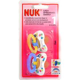 NUK Fun Latex Soothers 0-6 months