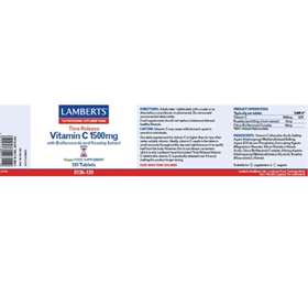 Lamberts Vitamin C 1500mg Time Release with Bioflavonoids 120 Tablets