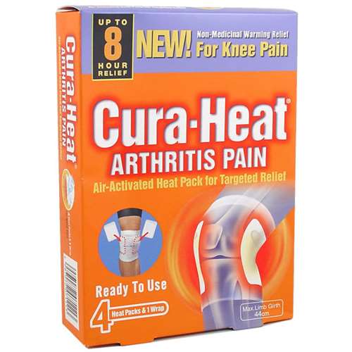 Cura-Heat Arthritis Pain for Knee (4 pads)