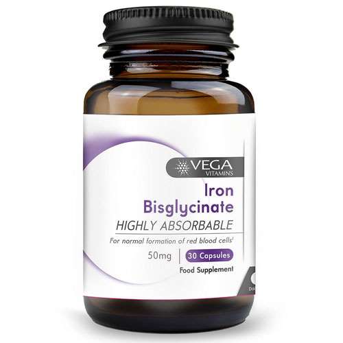 Vega Iron Bisglycinate NonConstipating (30) ExpressChemist.co.uk