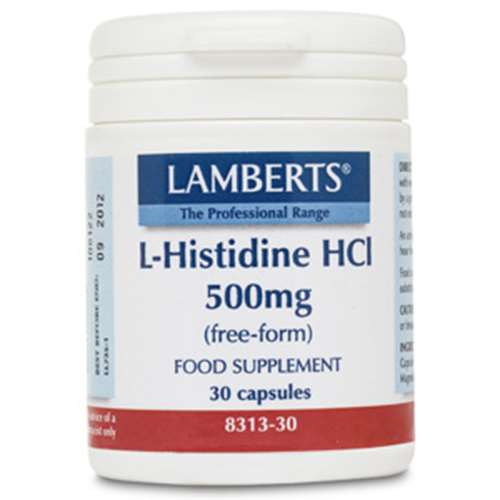 Lamberts L-Histidine HCI 500mg 30 capsules