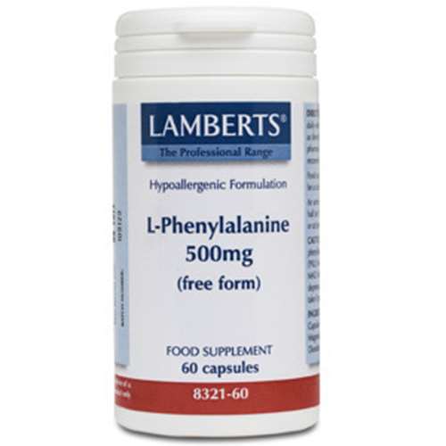 Lamberts L-Phenylalanine 500mg 60 capsules