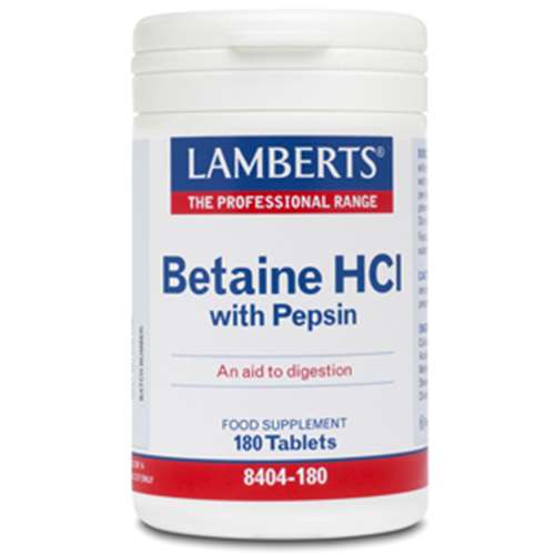 Lamberts Betaine HCl 324mg/Pepsin 5mg (180)