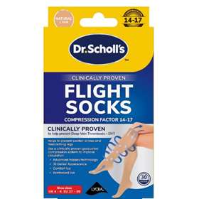 Dr.Scholl Flight Socks Natural Sheer UK 4-6 EU 37-39