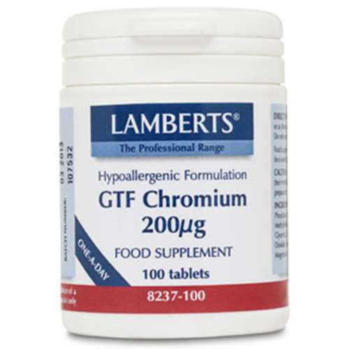 Lamberts GTF Chromium 200mcg 100 tablets