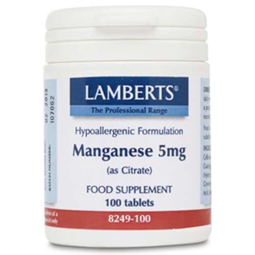Lamberts Manganese 4mg as Citrate 100 capsules
