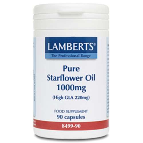 Lamberts Pure Starflower Oil 1000mg High GLA 220mg 90 capsules