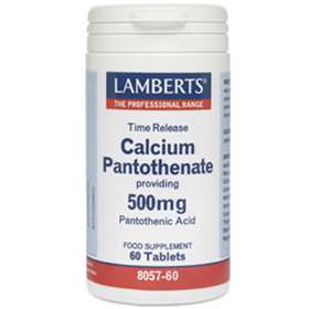 Lamberts Calcium Pantothenate 500mg Time Release (Vitamin B5) 60 Tablets