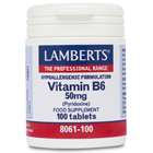 Lamberts Vitamin B6 (Pyridoxine) 50mg 100 Tablets