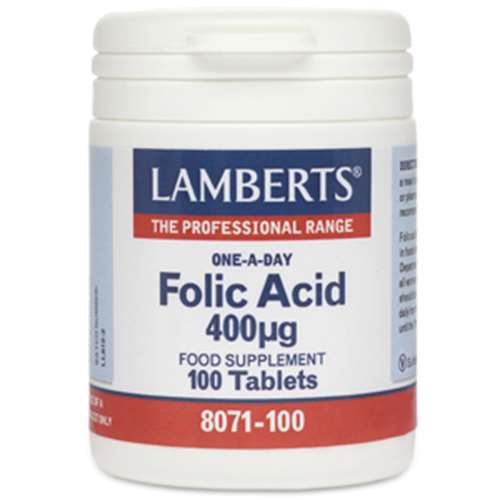 Lamberts Folic Acid 400mcg 100 Tablets