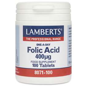 Lamberts Folic Acid 400mcg 100 Tablets