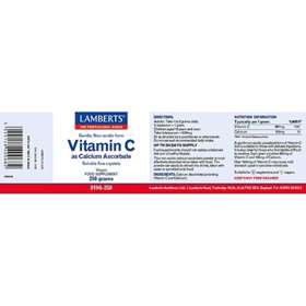 Lamberts Vitamin C as Calcium Ascorbate 250g Crystals