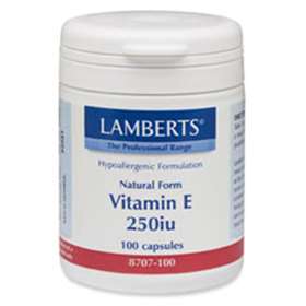 Lamberts Natural Form Vitamin E 250iu (16mg) 100 capsules