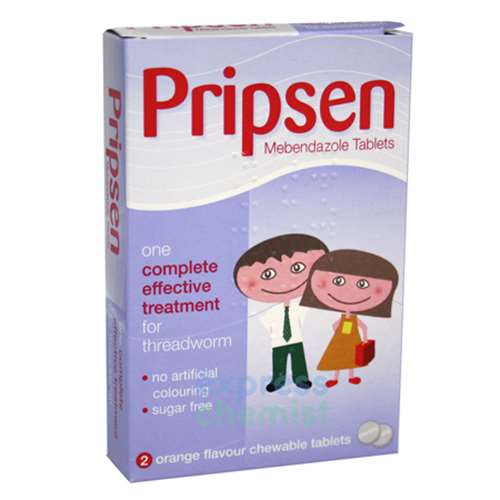 Pripsen Mebendazole Tablets 2 - ExpressChemist.co.uk - Buy Online