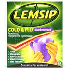 Lemsip Cold & Flu Blackcurrant Sachets 10