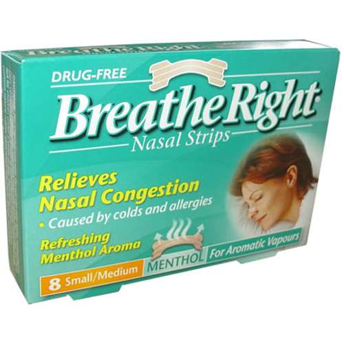 Breathe Right Nasal Strips Menthol Small Medium ExpressChemist.co.uk