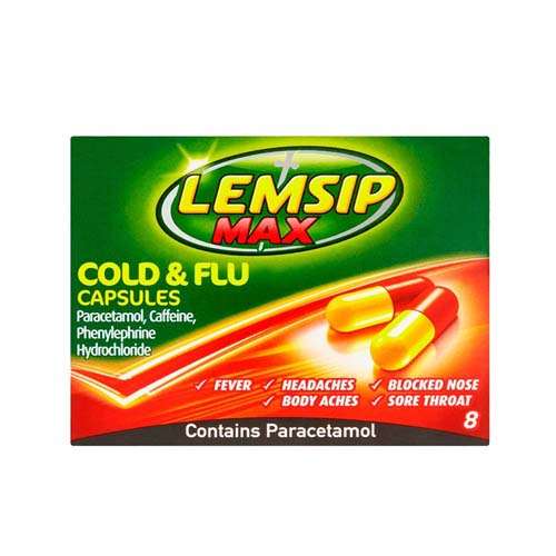 Lemsip Cold + Flu Max Strength Capsules (8)