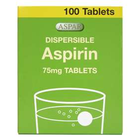 Dispersible Aspirin 75mg tablets (100)