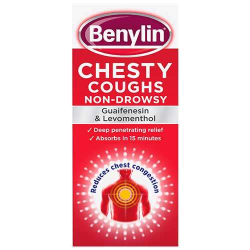 Click to view product details and reviews for Benylin Chesty Coughs Non Drowsy 150ml.