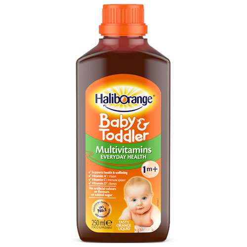 Haliborange Baby and Toddler Multivitamin Liquid Orange Flavour 250ml