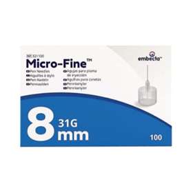 BD Micro-Fine+ 31G 0.25x8mm (100) Ref 320631/320499/321100