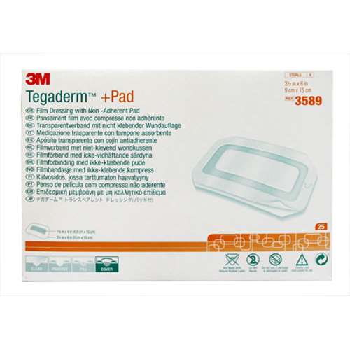 Tegaderm + Pad Dressing 9x15cm - 3589 Box 25 (3589)