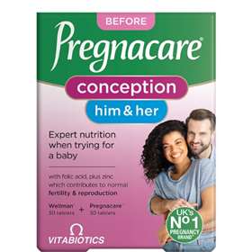 Vitabiotics Pregnacare His And Hers Conception 60 Tablet Dual Pack