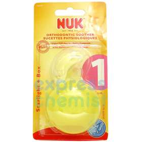 NUK Starlight Soother + Box 0-6 months (Yellow)